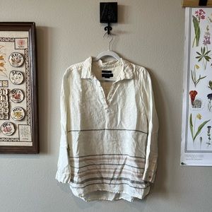 T’aurai Linen Shirt Size Medium